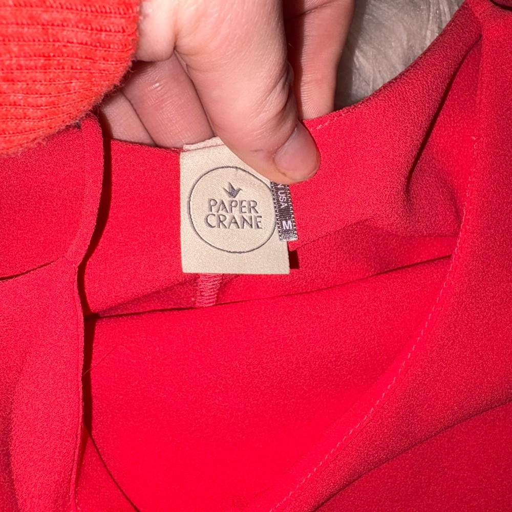 Paper Crane Vibrant Red Top